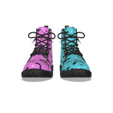 Mismatched Pink & Blue Bat Print Boots