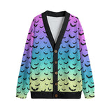 Pastell-Regenbogen-Ombre-Fledermaus-Cardigan