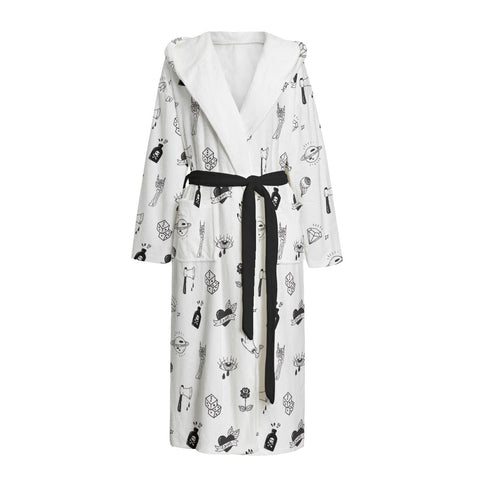 Tattoo Doodle White Dressing Gown