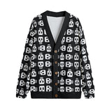 Black and White Block Skull Cardigan