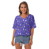 Purple Doodle Tattoo Batwing T-shirt