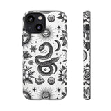 White Celestial Snake Goth Tough Phone Case