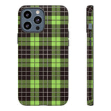 Green Tartan Goth Tough Phone Case