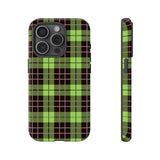 Green Tartan Goth Tough Phone Case