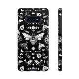 Black Celestial Witchy Moth Goth Tough Phone Case