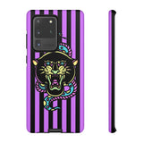 Striped Snake and Panther Tattoo Style Tough Phone Case