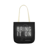 Alternawear Branded 'Bring it On' Tiger and Neon Print Polyester Canvas Tote Bag