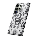 White Celestial Snake Goth Tough Phone Case