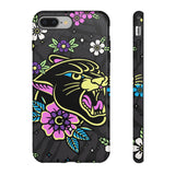 Floral Panther Print Tough Phone Case