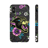 Floral Panther Print Tough Phone Case