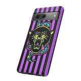 Striped Snake and Panther Tattoo Style Tough Phone Case