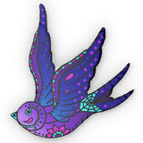 Rockabilly Swallow Pillow – Sugar Skull Tattoo Throw Cushion