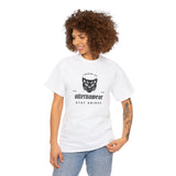 Alternawear Branded 'Stay Unique' T-shirt with Angry Cat logo in White