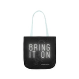 Alternawear Branded 'Bring it On' Tiger and Neon Print Polyester Canvas Tote Bag