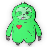 Undead & Adorable – Green Zombie Sloth Shaped Cushion