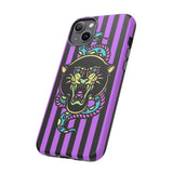 Striped Snake and Panther Tattoo Style Tough Phone Case