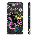 Floral Panther Print Tough Phone Case