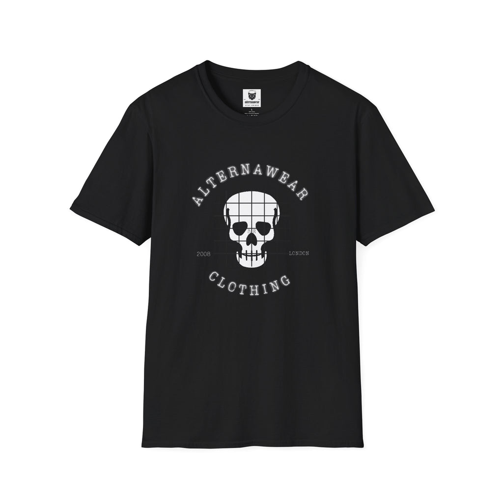 Alternawear Gothic Skull Print Tee – Soft Cotton Unisex Punk Shirt