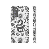 White Celestial Snake Goth Tough Phone Case