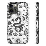 White Celestial Snake Goth Tough Phone Case