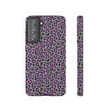 Grey and Pink Leopard Print Tough Phone Case