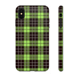 Green Tartan Goth Tough Phone Case