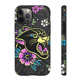 Floral Panther Print Tough Phone Case