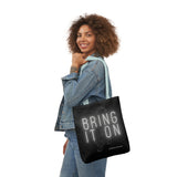 Alternawear Branded 'Bring it On' Tiger and Neon Print Polyester Canvas Tote Bag