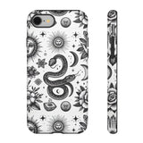 White Celestial Snake Goth Tough Phone Case