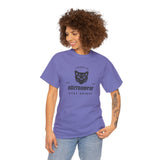 Alternawear Branded 'Stay Unique' T-shirt with Angry Cat logo in Violet