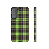 Green Tartan Goth Tough Phone Case