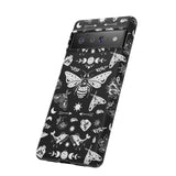 Black Celestial Witchy Moth Goth Tough Phone Case