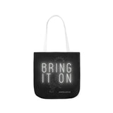 Alternawear Branded 'Bring it On' Tiger and Neon Print Polyester Canvas Tote Bag