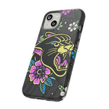 Floral Panther Print Tough Phone Case
