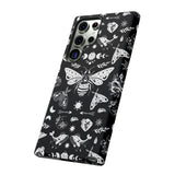 Black Celestial Witchy Moth Goth Tough Phone Case