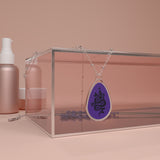 Purple Snake Oval Pendant Necklace