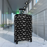Black Bat Print Suitcase Gothic Travel Bag