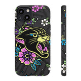 Floral Panther Print Tough Phone Case