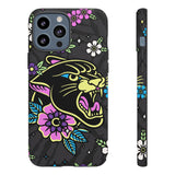 Floral Panther Print Tough Phone Case