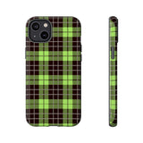 Green Tartan Goth Tough Phone Case