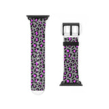 Grey and Pink Leopard Print Apple Watch Band