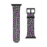 Grey and Pink Leopard Print Apple Watch Band