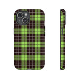 Green Tartan Goth Tough Phone Case