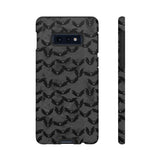Grey Spooky Bat Print Tough Phone Cases