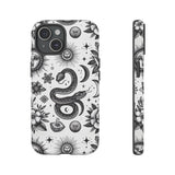 White Celestial Snake Goth Tough Phone Case