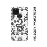 White Celestial Snake Goth Tough Phone Case