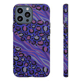 Purple Animal Print Tough Phone Case