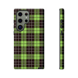 Green Tartan Goth Tough Phone Case