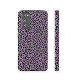 Grey and Pink Leopard Print Tough Phone Case