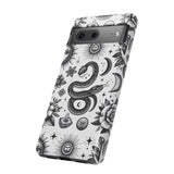 White Celestial Snake Goth Tough Phone Case